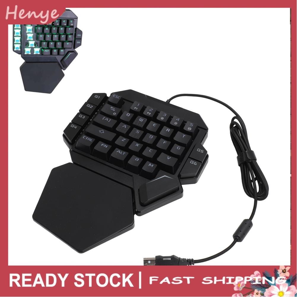 Henye GOWENIC One Handed Gaming Keyboard 35 Keys Protable Mini Single ...