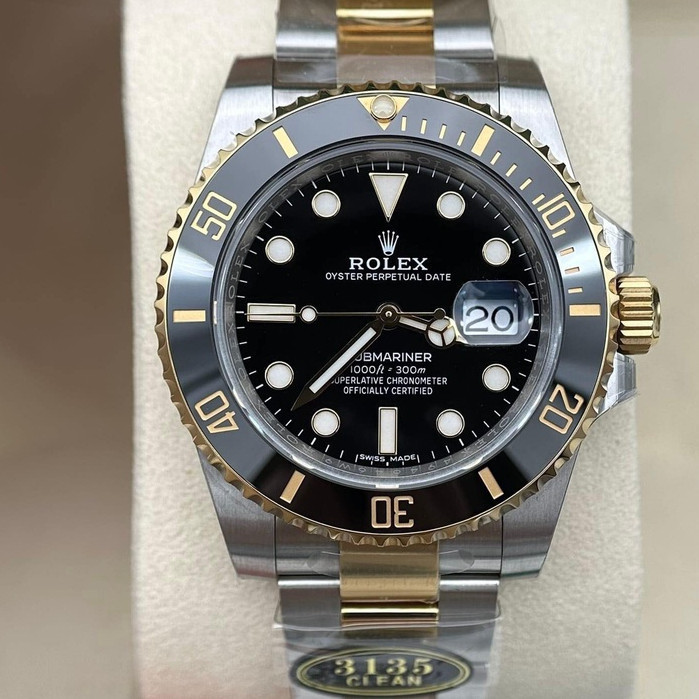 MEN'S watchxr rolex_s submarine black clean 3135 dm-eta Swiss machine ...