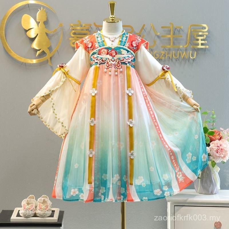Hanfu Children Spring Summer Style Super Fairy Chinese Style Flower ...