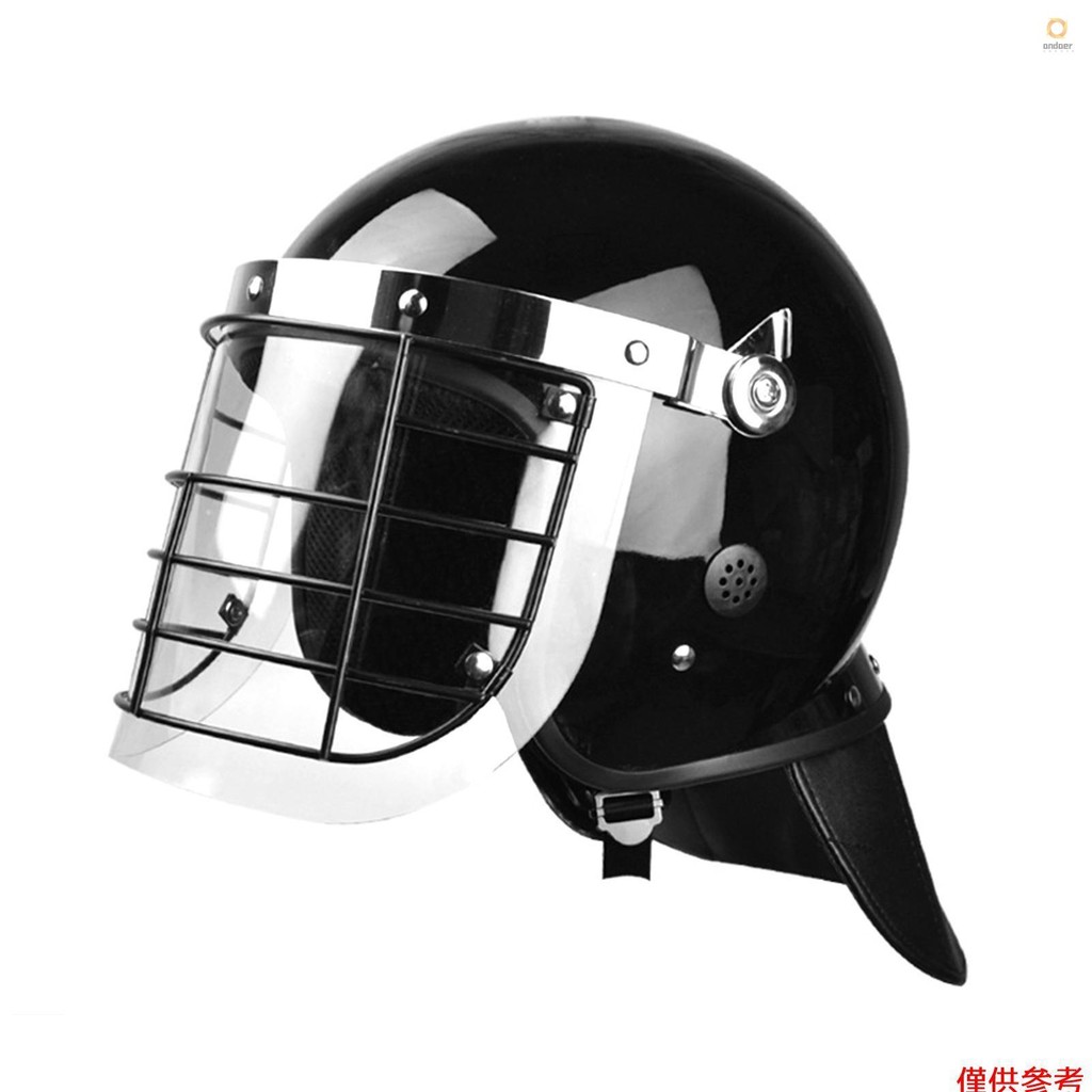 Anti Riot Helmet with Clear Face Shield Metal Net Impact & Penetration ...