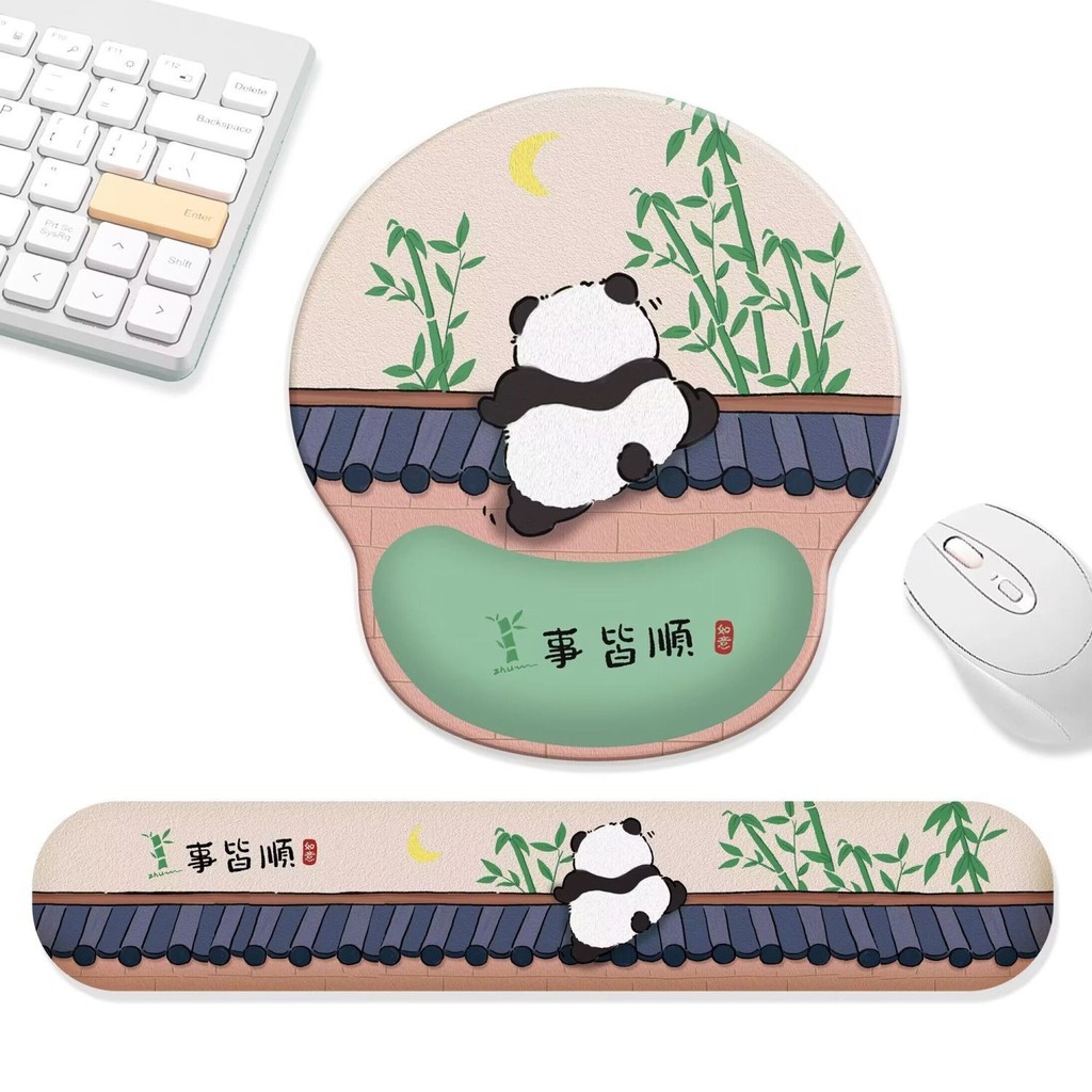 Super 98% Cute Panda Wrist Mouse Pad 3D Wrist Girl Memory Foam Laptop ...