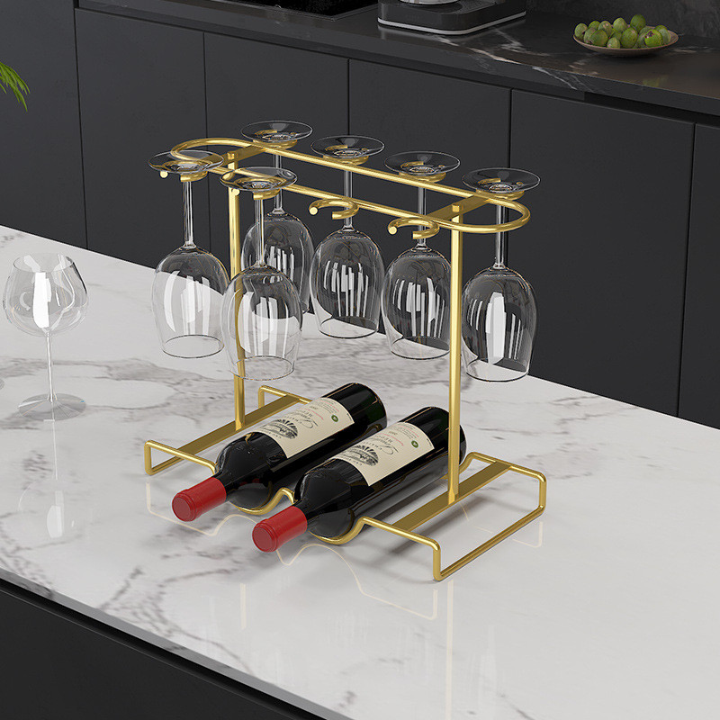 Curated visual reference: Visual Reference: Red Wine Rack Light Luxury High End Household Wine Rack