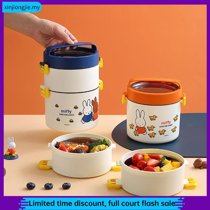 Ready Stockdouble-walled insulated lunch box mangkuk tingkat bekas ...