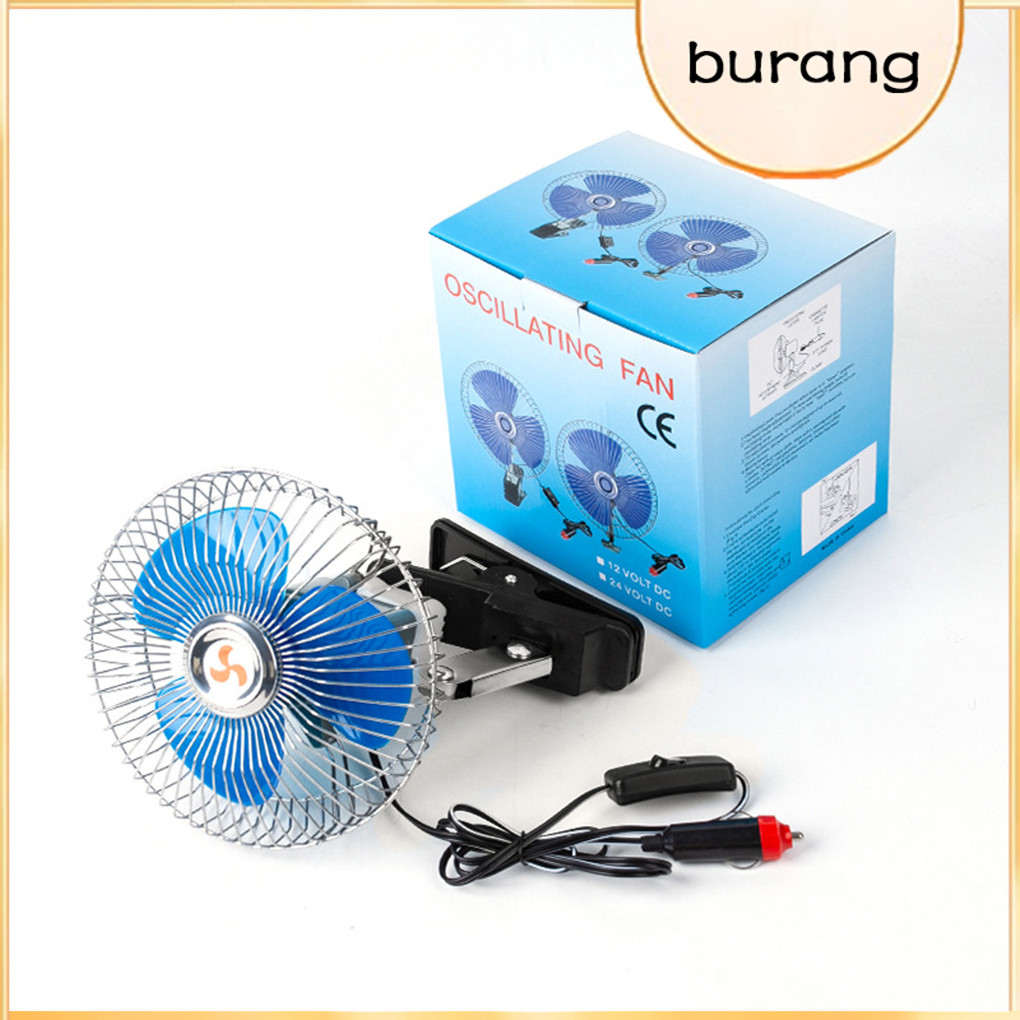 Car Fan With Safety Pro-tection Suitable For 12V/24V Models Oscillating ...