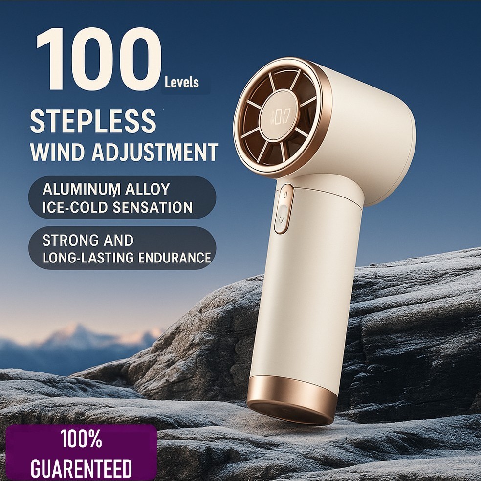 High-speed Handheld Turbo Fan Portable Bladeless Fan 100 Level ...