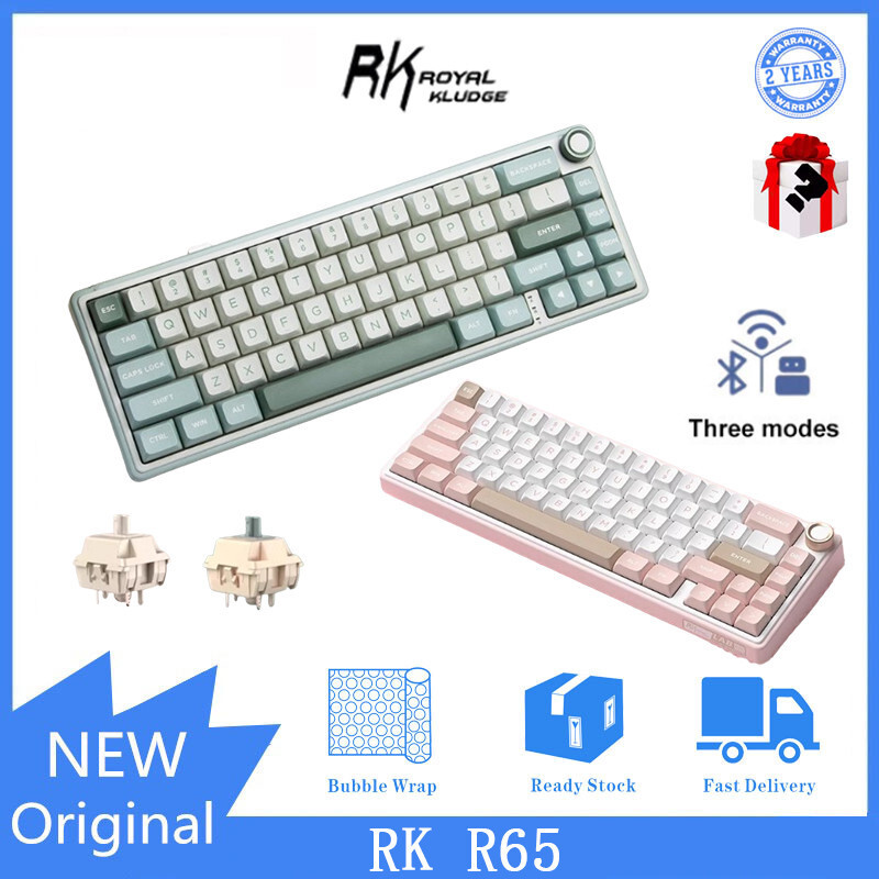 RK R65 three mode RGB customized mechanical keyboard | Shopee Malaysia