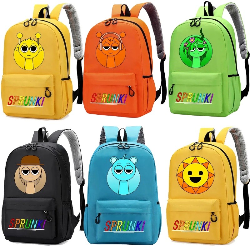 SPRUNKI Cartoon Printing Student Color Backpack, Storage for Youth ...