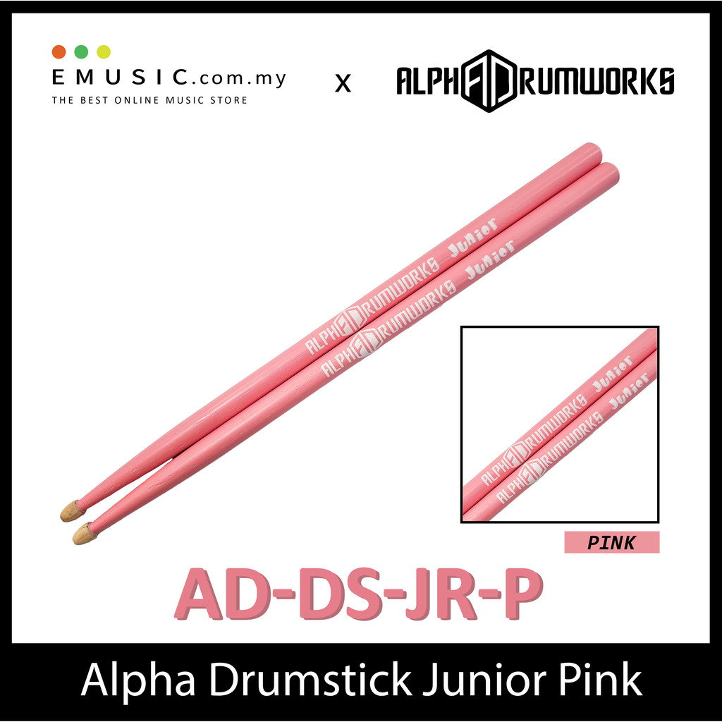 Alpha Drumworks Junior Pink Drumstick | Emusic | Shopee Malaysia