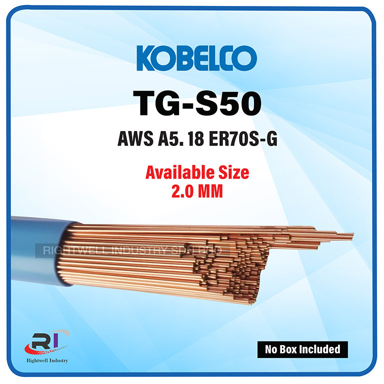 Kobelco TG-S50 Mild Steel ER70S-G 2.0mm TIG Welding Rod (Loose Pack ...