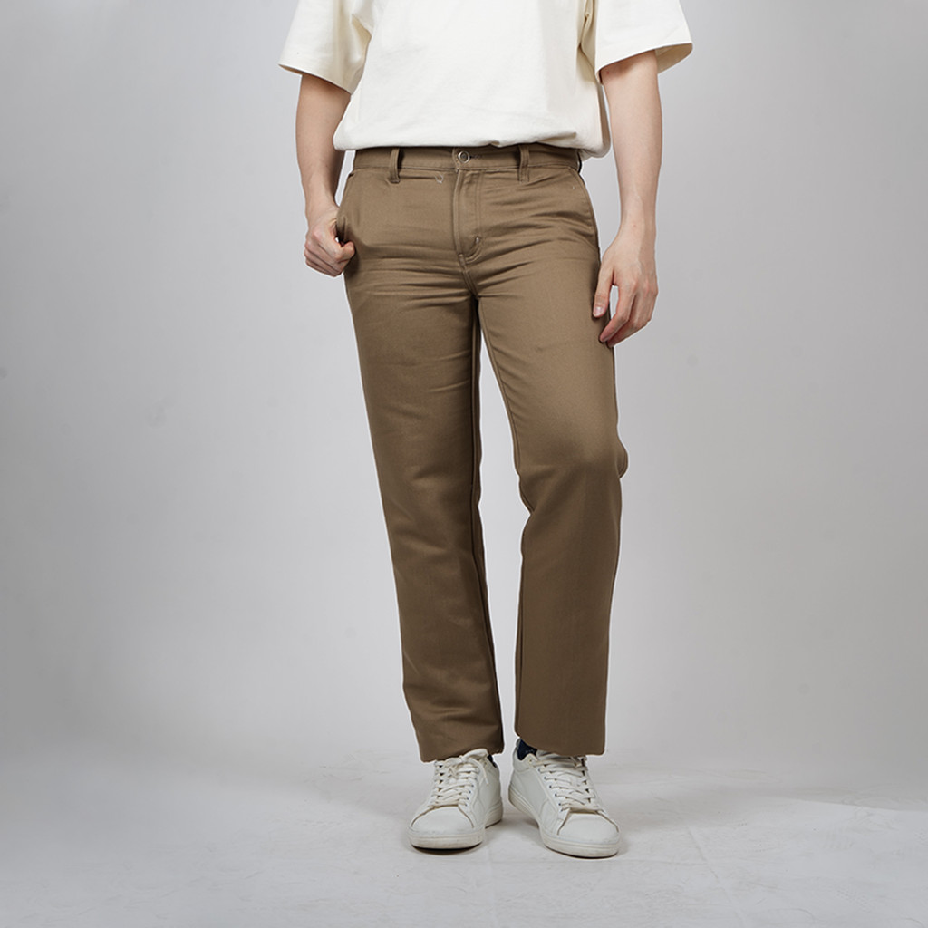 Dapper | Khaki Slim Fit Cotton Pants - C30426S | Shopee Malaysia