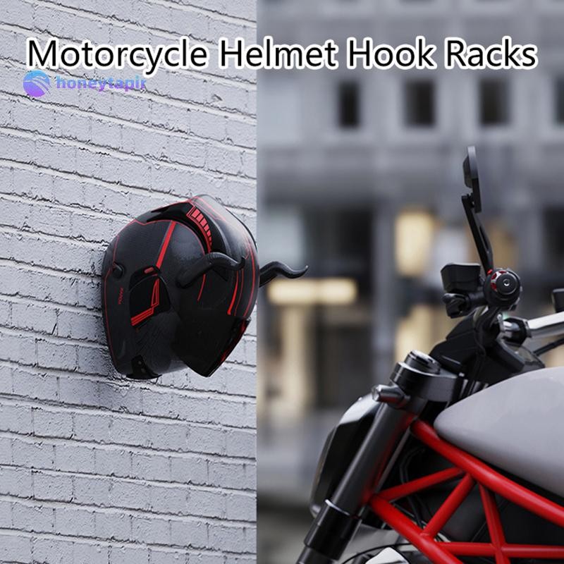 honeytapir Motorcycle Helmet Hook Racks Multipurpose Hook Hanger Home ...