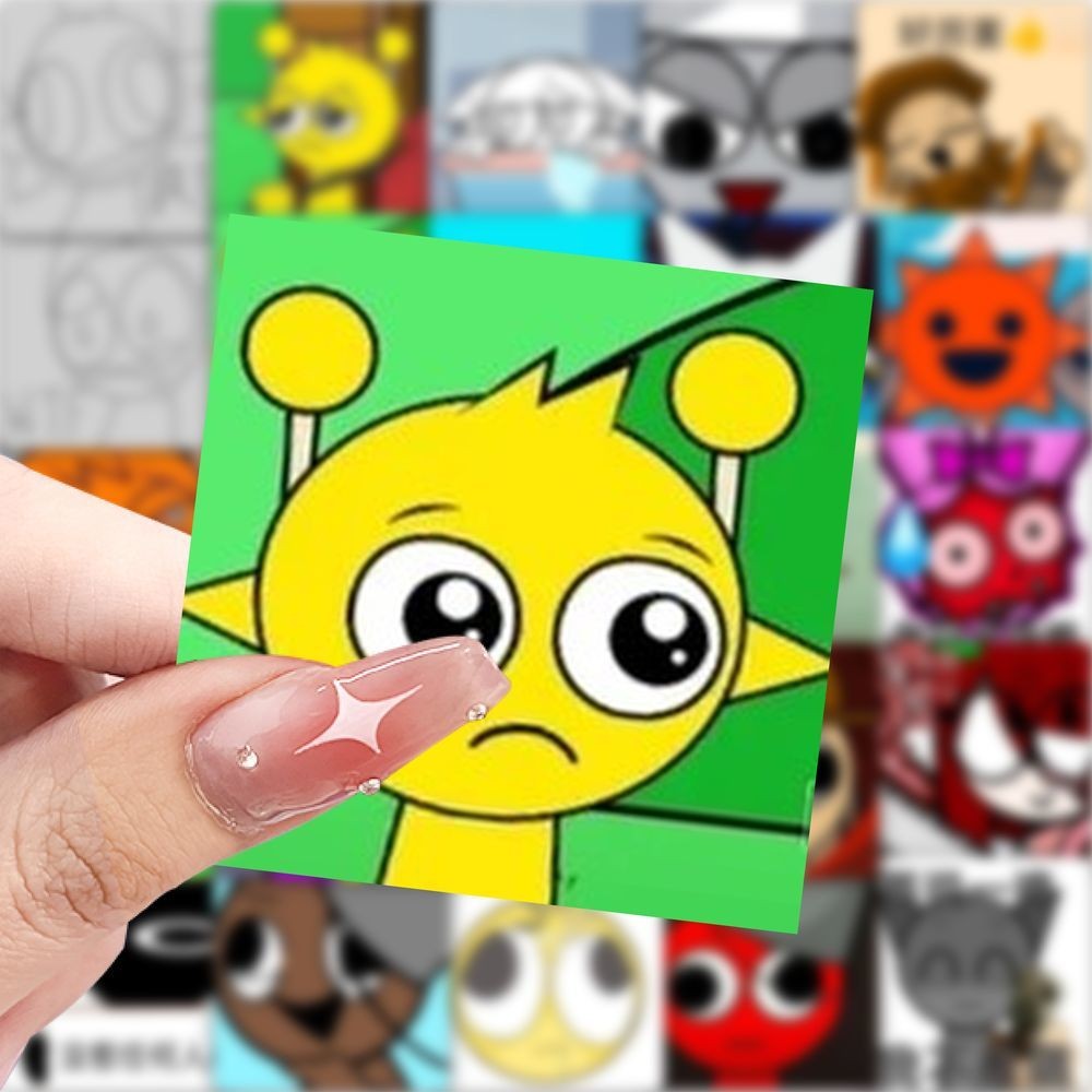 118 Sheets sprunki Emoji Stickers Cartoon Funny Rhythm Box Peripheral ...