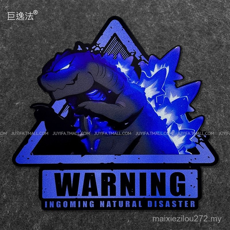 Blue Godzilla Car Sticker 2024 Influencer New Style Motorcycle Electric ...