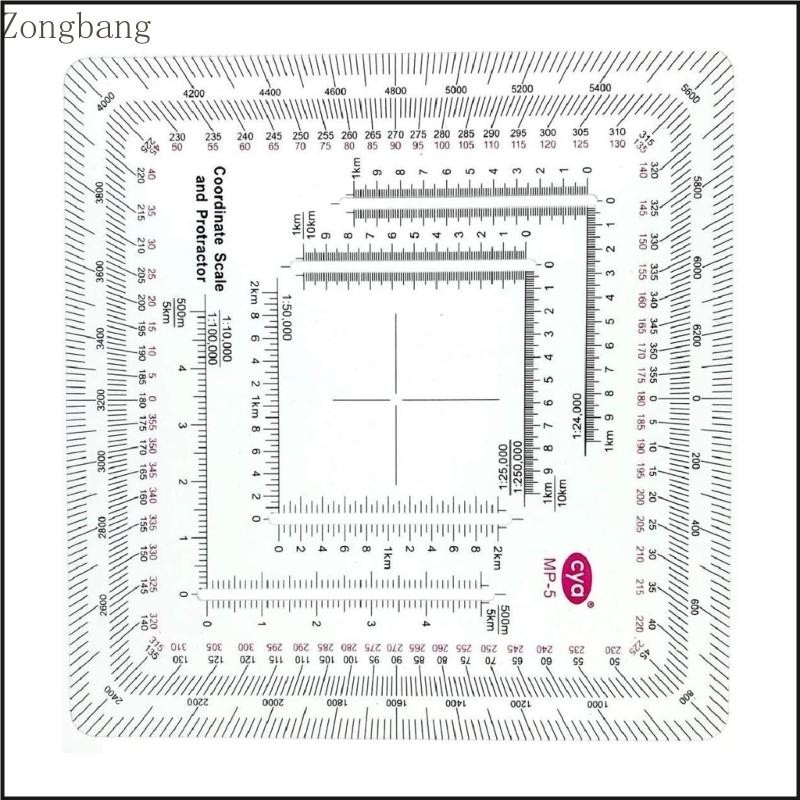 Zone Square Ruler Coordinate Grids Reader Protractors Coordinate Scale ...