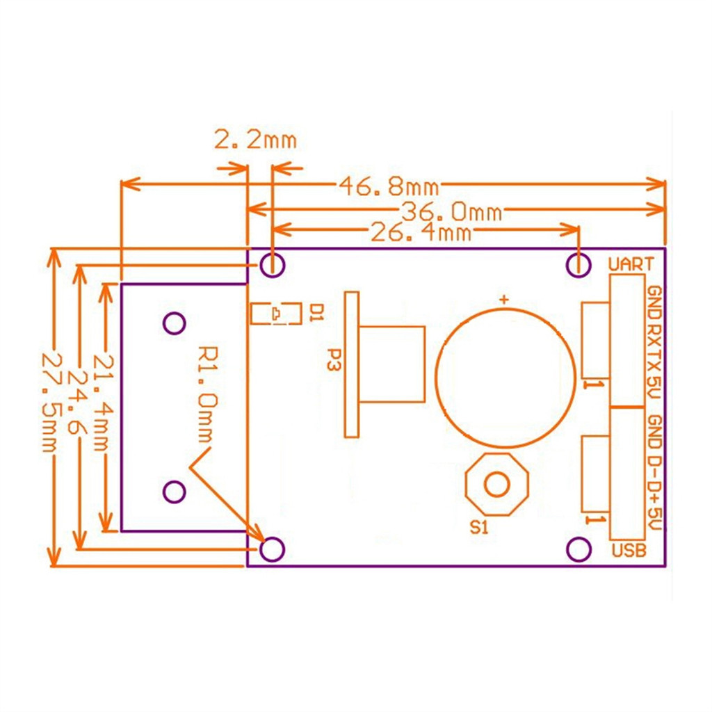 GM65 USB Wired Barcode Scanner 1D 2D Bar Code Reader QR Code Reader ...