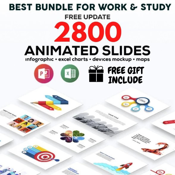 Multipurpose Animated Infographics PowerPoint Template Q | Shopee Malaysia