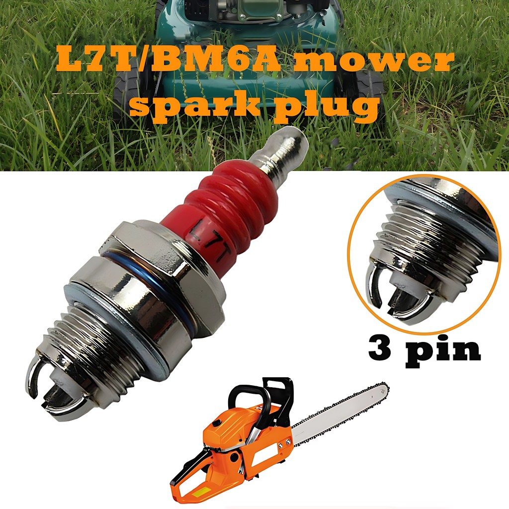 Heavy Duty 3 Pin L7T Spark Plug For Brush Cutter Chainsaw Blower ...