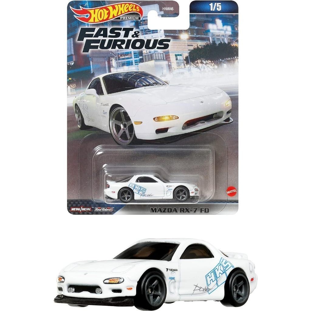 HKD22 | Hot Wheels Premium Fast & Furious Mazda RX7 FD HKS - Racing Car ...