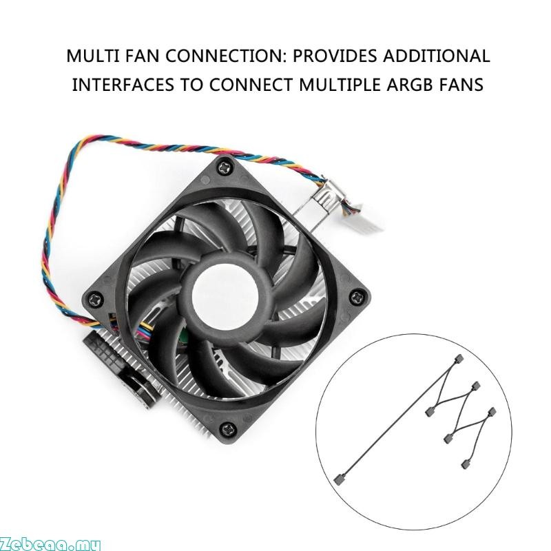 Zebeaa Flexible ARGB LED Fan Connectors 3PIN Sync Extension Wire for PC ...