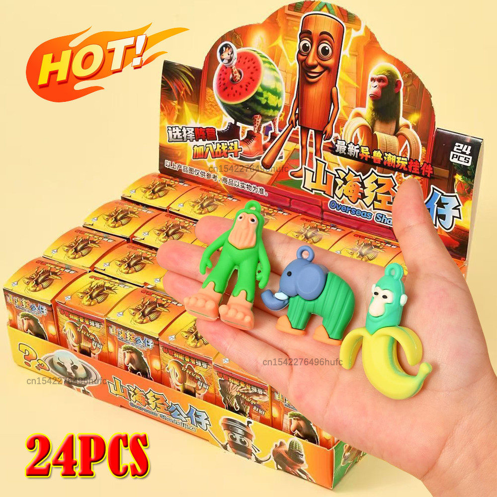 Keychain 24PCS Italian Brainrot Blind Box Tungtungtung Sahur Tralalelo ...