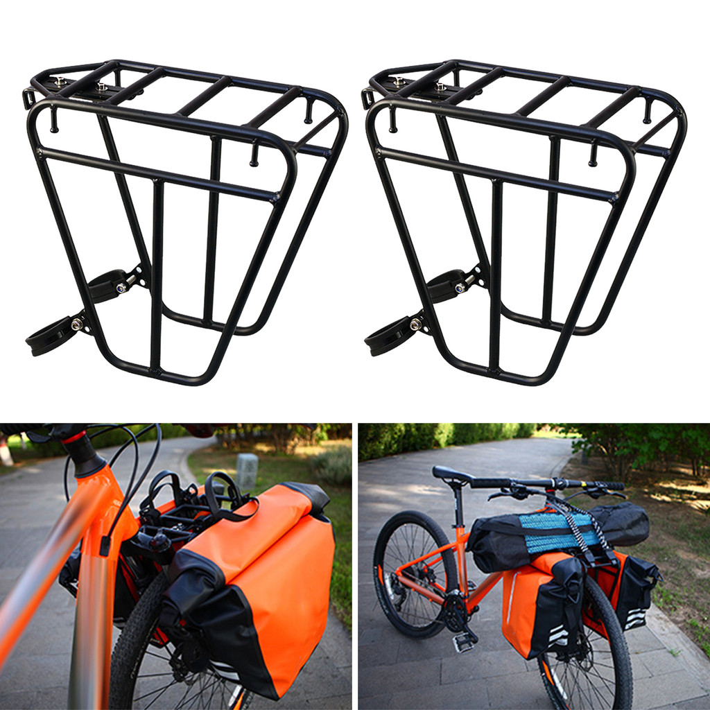 WAN- Bike Cargo Rack Front Fork Luggage Carrier Rack Heavy Duty Steel ...