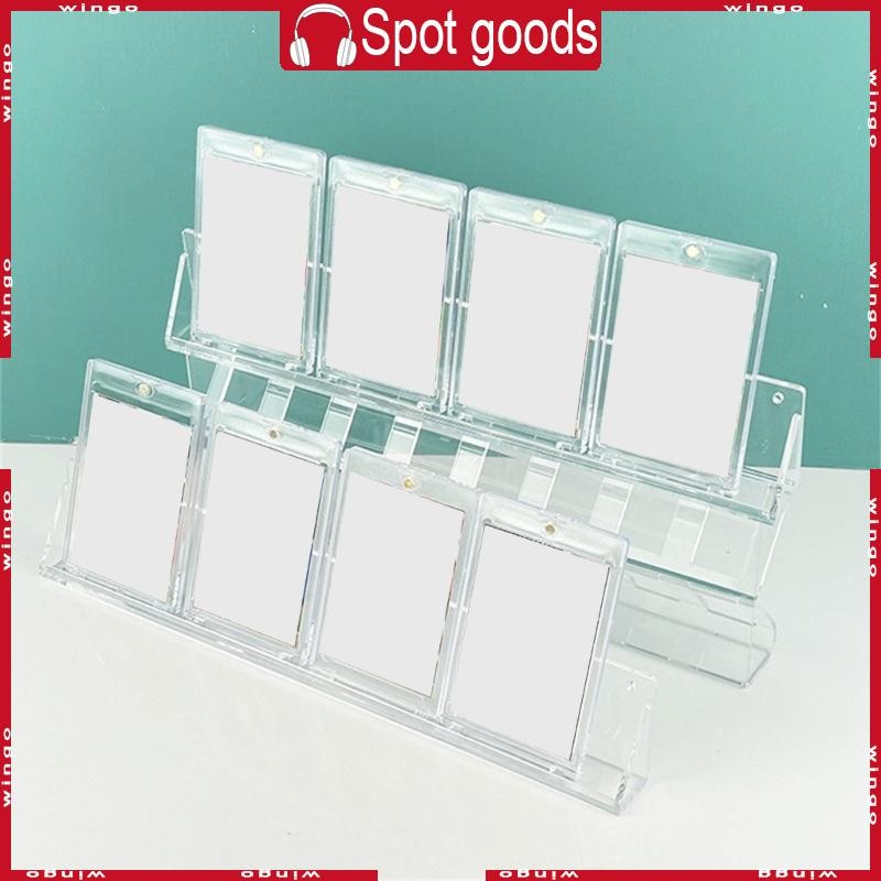 WIN Tabletop Acrylic Card Showcases Stand Elegant Clear Trading Card ...