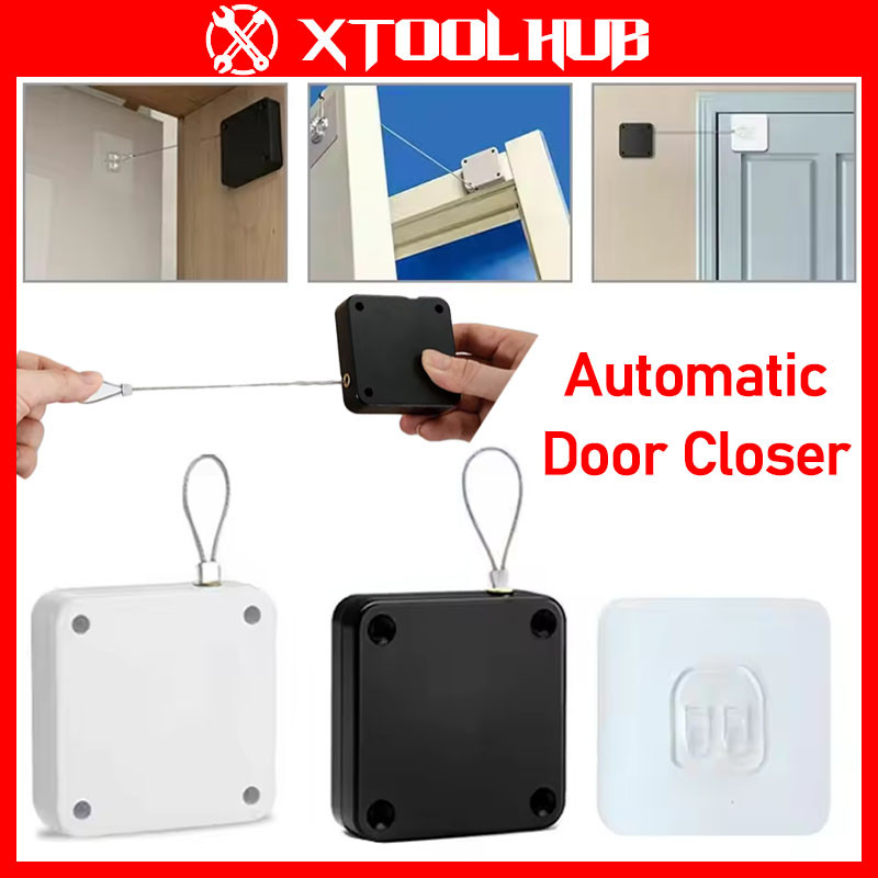 Automatic Door Closer Window Closer Punch-free Adjustable Wire Rope ...