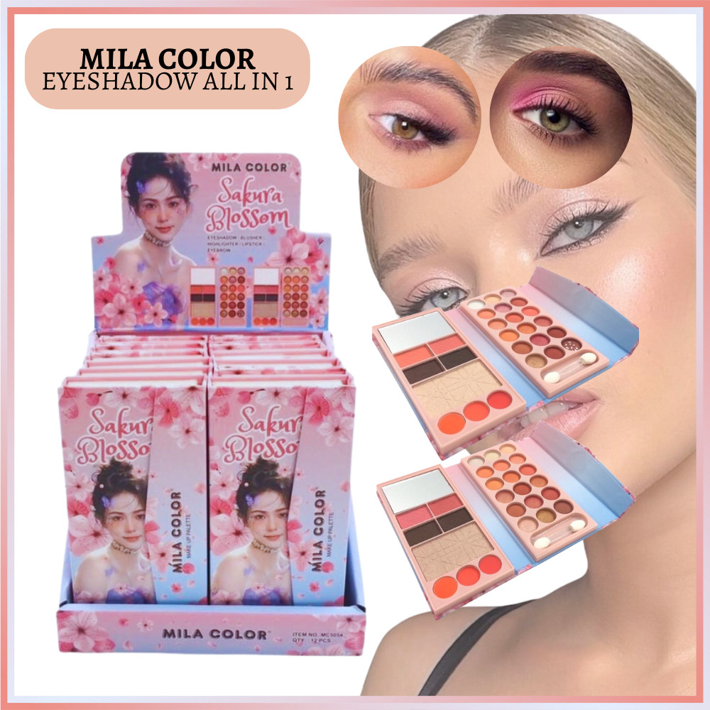 MILA COLOR SAKURA BLOSSOM EYESHADOW PALLATE ALL IN ONE SET (MC5054 ...