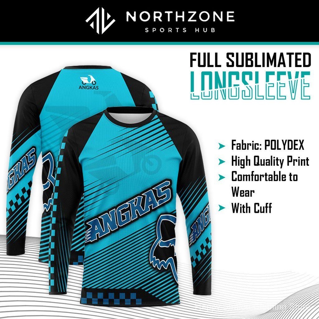 Angkas Motorcycle Rider Long Sleeve Full Sublimation Long Sleeve ...
