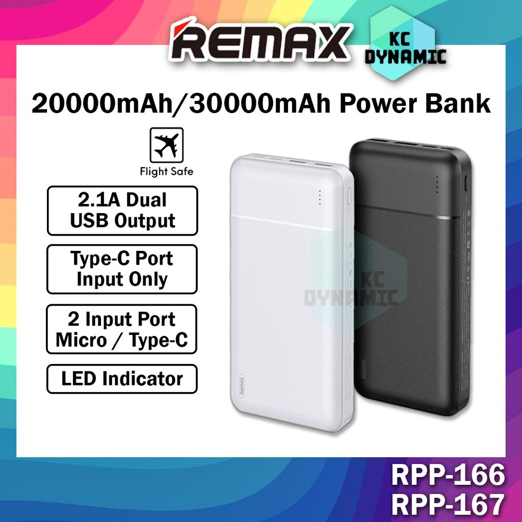 Remax RPP-166 20000mAh Powerbank 2.1A Dual Output Remax RPP-167 ...