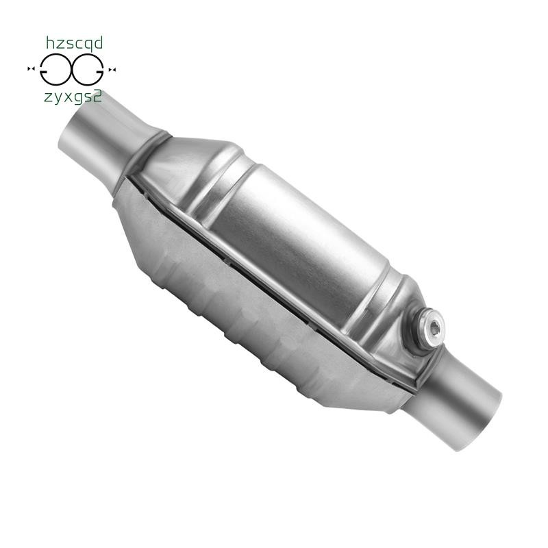 Inlet/Outlet Universal Catalytic Converter, with O2 Port & Heat Shield ...