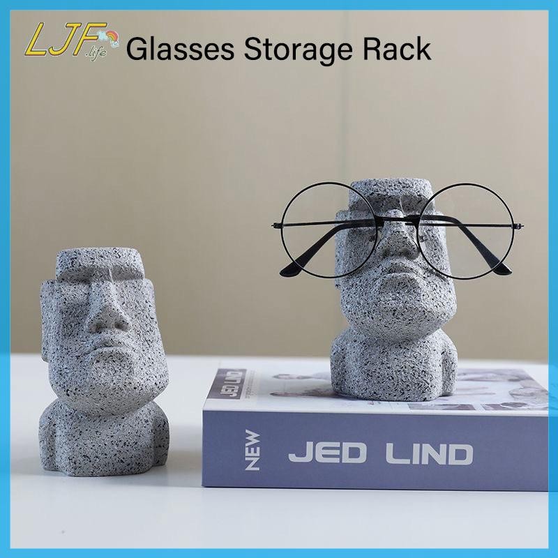LJF Stone Man Eyeglasses Rack Stand Creative Portrait Eyeglasses ...