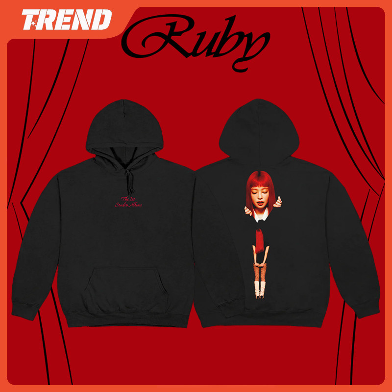 KPOP JENNIE Ruby Merch Cotton Hoodie Vintage Korean Loose Print ...