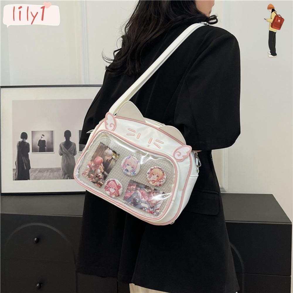 LILYONE Doll Display Bag, Transparent Cute Kawaii Cat Itabag, Girl ...