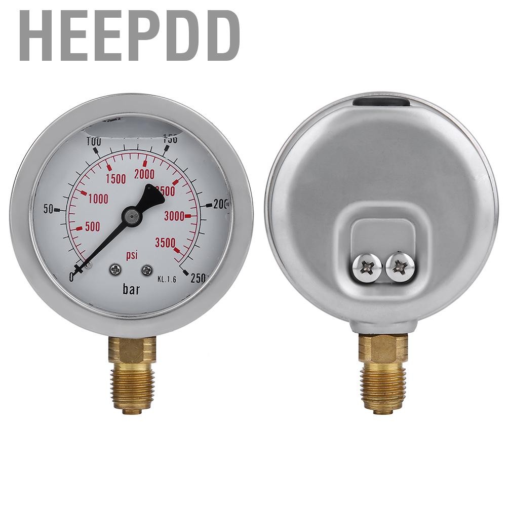 HEEPDD Hydraulic Pessure Gauge M16x2-BSP1/4 0-250BAR/3600PSI Kit Test ...