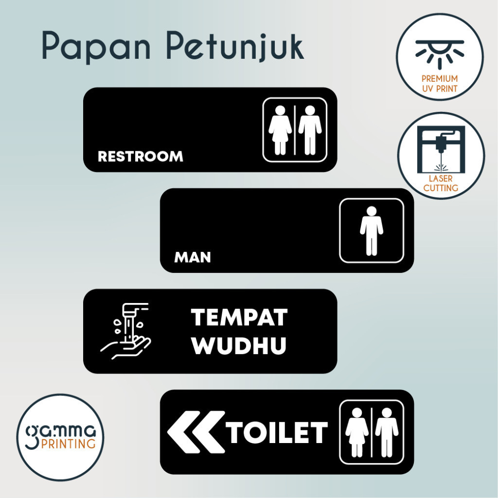 Acrylic Toilet Sign / WC Cafe Signage / Restaurant Sign | Shopee Malaysia