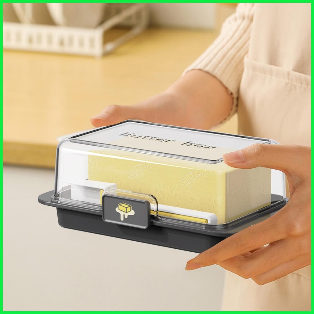 Butter Storage Airtight Covered Butter Dish Container Easy Scoop ...