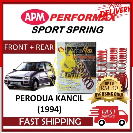 ORIGINAL APM PERFORMAX PERODUA KANCIL LOWERED COIL SPORT SPRING ...