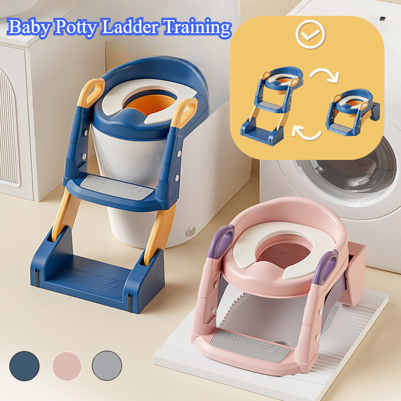 Baby Potty Ladder Training Foldable Toilet Ladder Kid Toilet Trainer ...