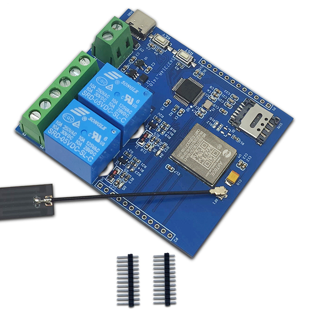 DC5V STM32 4G Networked Dual-Way Relay Module Development Board Onboard ...