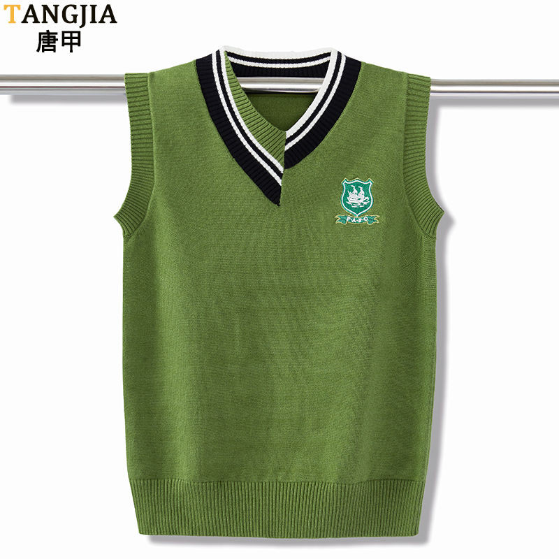 Youth Spring Knitted Vest Student Junior High School Boys Wool Vest ...