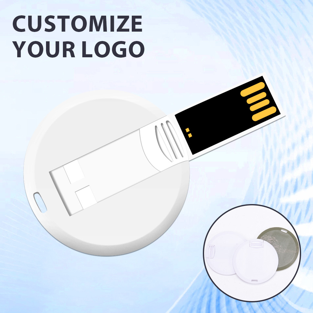 JASTER Free Custom Logo Round Card USB Flash Drives 128MB 4GB 8GB ...