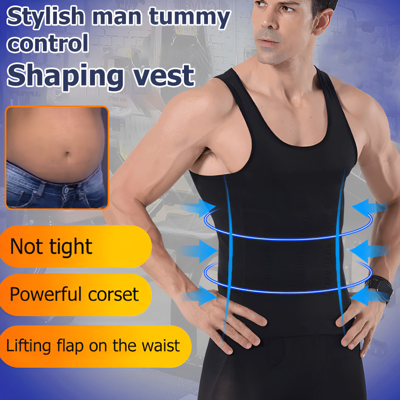 Abdominal Vest Men's Body Shaping Clothes Body Shaping Hide Meat Anti ...