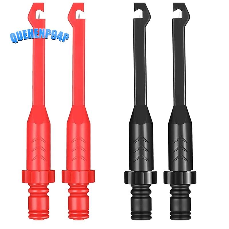 2 PCS Insulation Piercing Clips With 4mm Banana Plug - Heavy Duty Test Probes For Multimeter, Wire Testing, 33V/3A Rated