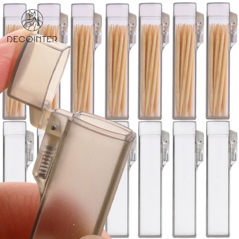 Portable Transparent Plastic Toothpick Box - Compact Holder Storage ...