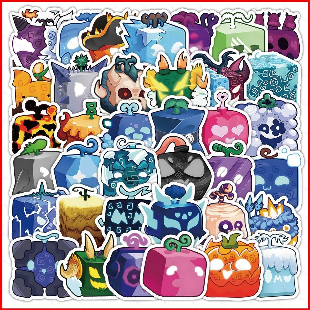 SQ1 60pcs BLOX FRUITS Stickers Guitar Suitcase Cup Laptop Graffiti DIY ...