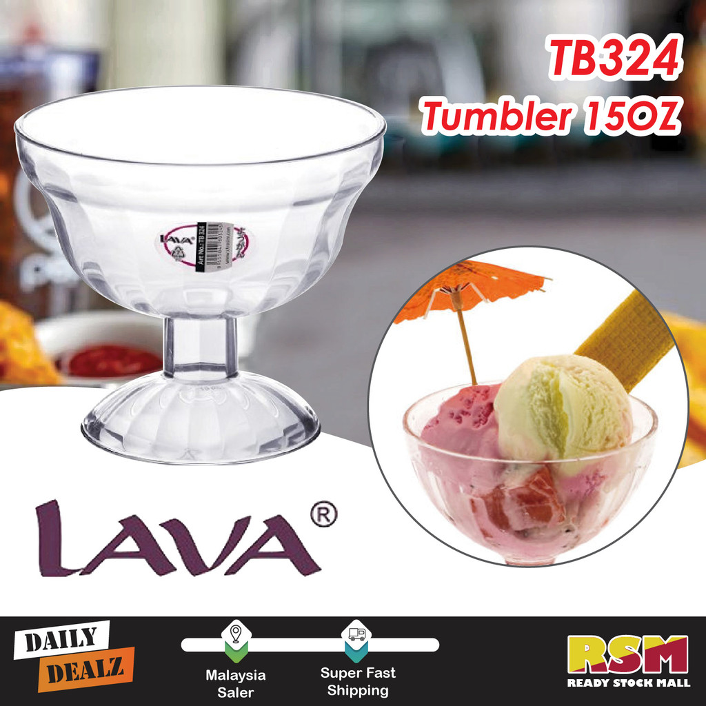 MYLAVA TB324 Tumbler 15oz Dessert Transparent Bowl Cup / Cawan ABC ...