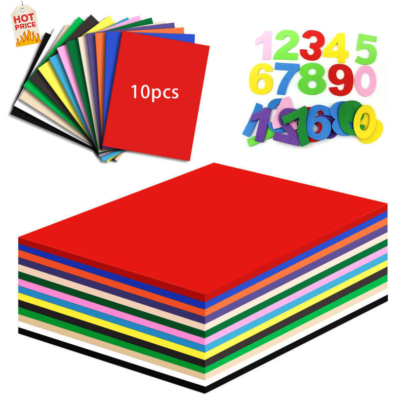 (HK)A4 Scallion 10 Color Mix (with Backing Glue/10 Sheets) A4 Sponge ...