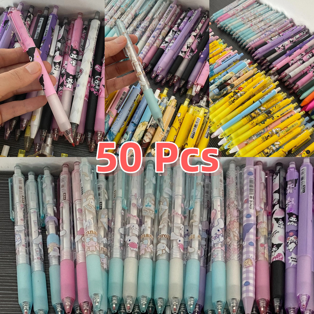 Bulk 50 Cute Cartoon Gel Pens Assorted Fun Designs Smooth Writing for ...
