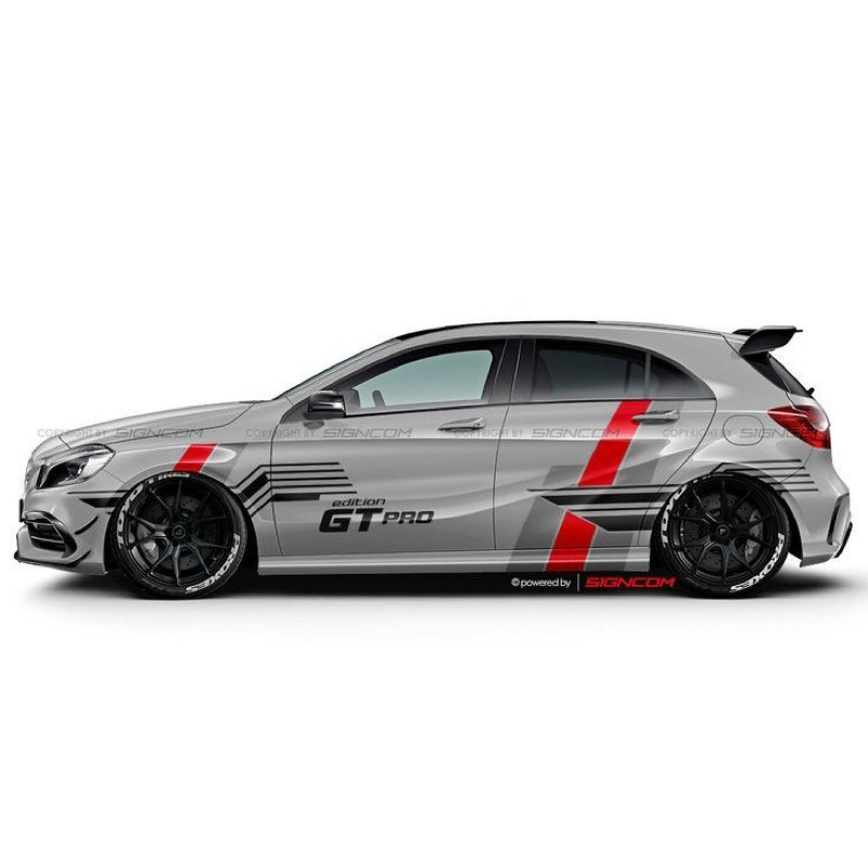 [Ready Stock]K716# GT PRO Racing Body Stripes Vinyl Decal Stickers ...